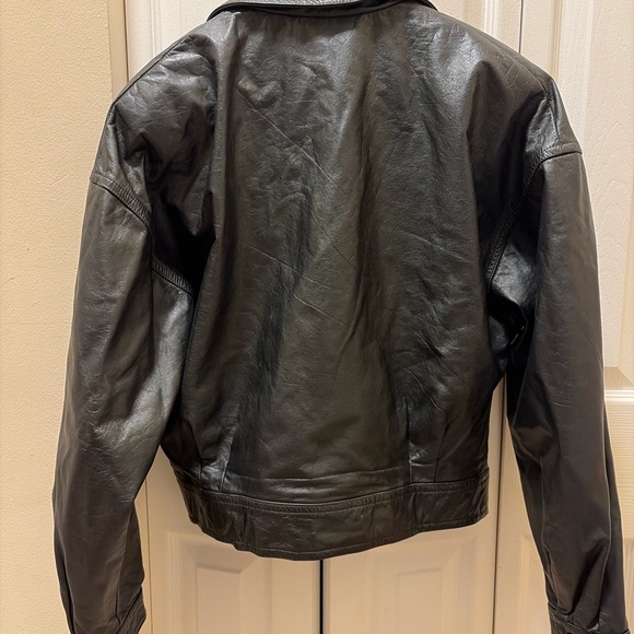 Robert Leathers Black Leather Jacket Made in USA - Picture 3 of 5